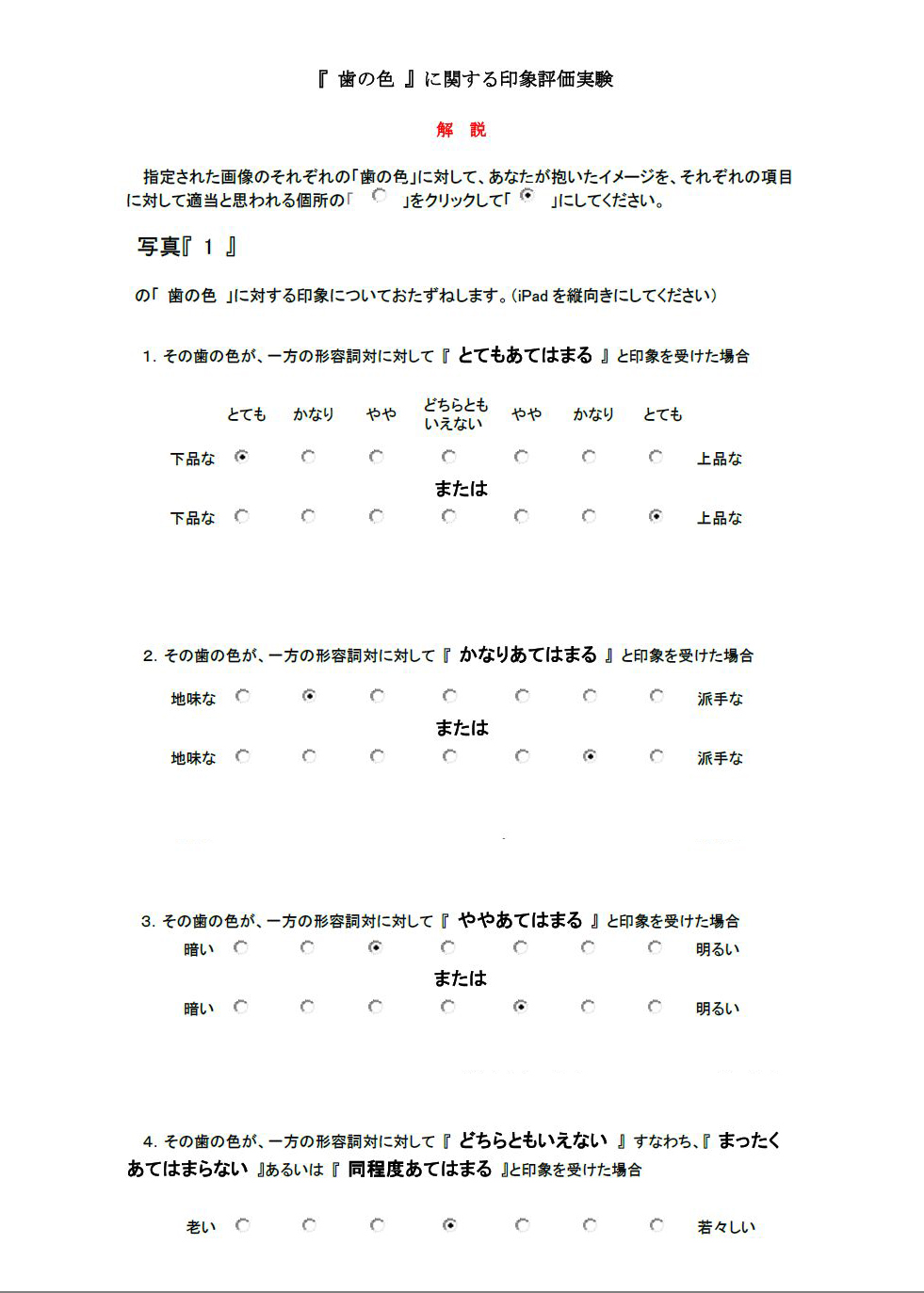 図3：実際の記入例。